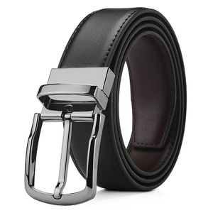 Ceinture en cuir véritable de haute qualité pour homme avec boucle ardillon en alliage - Product Image 2