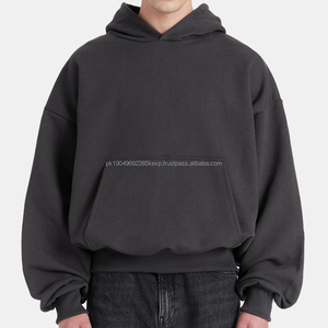 Baggy Distressed Surdimensionné Haute Qualité Hommes À Capuche 500 GSM Épais Y2K Style Premium En Vrac Polyester/Coton Brodé À Séchage Rapide - Product Image 5