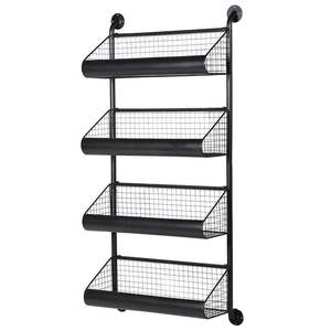 Elegante Canasta Metálica para Colgar en la Pared con Construcción de Hierro Resistente para una Solución de Almacenamiento en la Pared de Larga Duración - Product Image 3