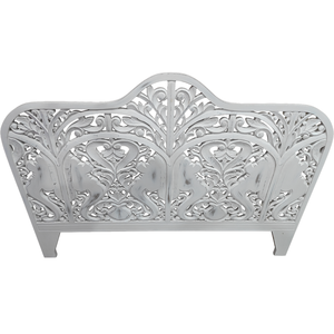 Cabecero de Cama Tallado a Mano con Diseño de Tronco de Elefante en Madera Blanca, Decoración Elegante y Estilosa para Cama - Product Image 5