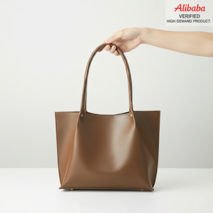 Bolso Tote de Cuero Genuino para Mujer, de Gran Capacidad, con Cierre Abierto, Colores Personalizables, Logotipo Personalizado, de Hombro, a la Moda - Product Image 6