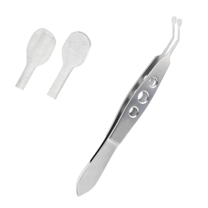 Pinces pour glandes de Meibom 3 mm de pointe, 10,5 cm, microchirurgie ophtalmique, acier inoxydable, manuelles, réutilisables, outil de précision - Product Image 4