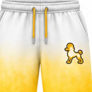 Pantalon de jogging oversize blanc et or tie-dye pour femmes Sigma Gamma Rho, motif graphique personnalisé de sororité grecque, décontracté, style lounge et streetwear - Product Image 5