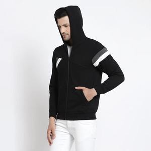 Sudadera con capucha premium para hombre con cremallera completa, chaqueta casual de forro polar con bloques de color, ropa urbana, logotipo personalizado, venta al por mayor - Product Image 3