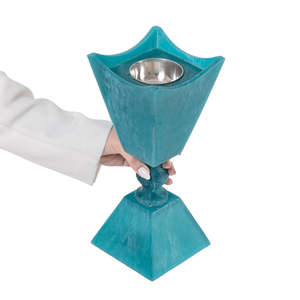 Support d'encens et de résine artisanale Sapphire River – Brûleur décoratif haut de gamme fait main pour studios de yoga, coins de méditation, etc. - Product Image 5