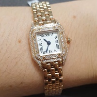 Montres de luxe mécaniques pour hommes en acier inoxydable or rose et or jaune avec diamants, vente en gros, du fabricant indien