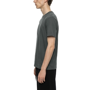 Camiseta de Algodón para Hombre, Cuello Redondo, Corte Clásico, Color Gris Carbón, Lisa, Básica, Casual, Manga Corta, Venta al Por Mayor - Product Image 3