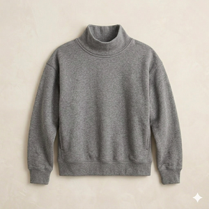 Pull à col montant personnalisé pour université, en molleton de coton oversize, à motif floral chenille et pois, style vintage, pour le jour du match et l'esprit scolaire - Product Image 4