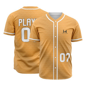 Custom Sublimated Baseball Jersey Button <b>Down</b> Short Sleeve Adult's Unisex Polyester Sport Shirt Softball Uniform Jerseys - Product Image 4