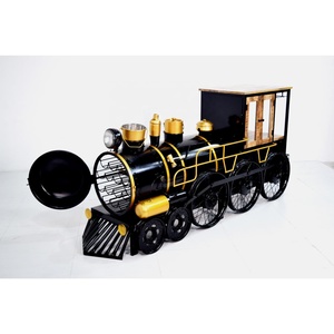 Moderno de lujo antiguo locomotora de vapor motor vino whisky Bar gabinete Material de hierro para Hotel comercial Club Pub o uso al aire libre - Product Image 3