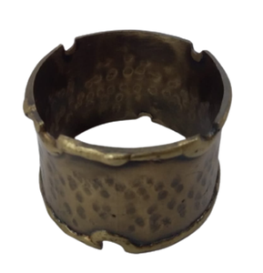 Anneau de serviette en métal gaufré vintage, finition laiton antique, support décoratif pour serviettes de table pour dîner, mariage, fête. - Product Image 6