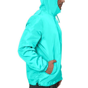 <b>Men</b> Casual Hooded Windbreaker <b>Jacket</b> Premium Lightweight Outdoor Soft Waterproof 100% Polyester Regular Fit Fashion Everyday - Product Image 4