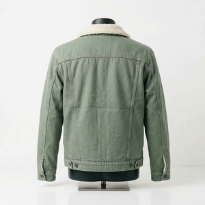 <b>Men's</b> Denim Sherpa <b>Jacket</b> Winter Warm Fleece Lined <b>Trucker</b> <b>Jacket</b> Wholesale Custom Denim <b>Jacket</b> Manufacturer - Product Image 3