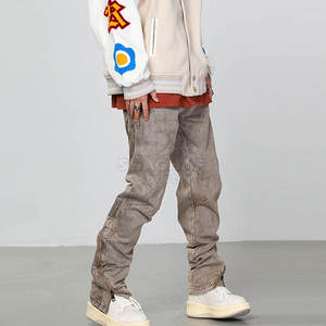 Jean durable avec design de coutures soignées, idéal pour un usage décontracté et professionnel, finition nette, pantalon pour homme. - Product Image 5