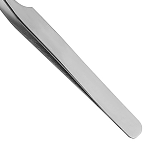 Pince à épiler professionnelle en acier inoxydable à 45 degrés pour extensions de cils, pointe fine courbée pour une isolation précise des cils, préhension et placement. - Product Image 4