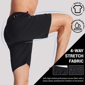 Nouveau style short homme en toile écologique à séchage rapide et respirant, taille élastique, coupe confortable, décontracté, léger pour l'été - Product Image 4