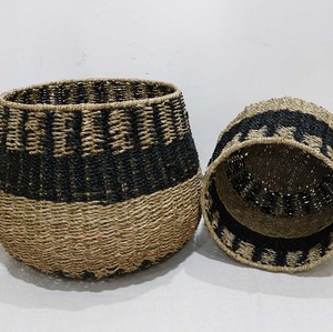 Juego de Macetas Grandes Rústicas de Hierba Marina para Interiores, Porta Plantas, Macetas para Decoración del Hogar - Product Image 3