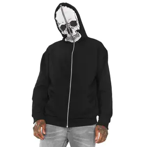 Gular Fit Zwaargewicht Pullover Full-Zip Custom Blanco Full Face Voor Hommes Sneldrogend 100% Bamboevezel/Katoen Materiaal