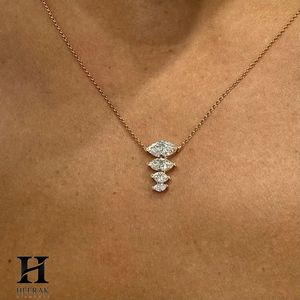 Elegante Collar con Colgante de Diamantes en Corte Marquesa en Oro Sólido – Joyería Fina de Heerak Diamonds - Product Image 3