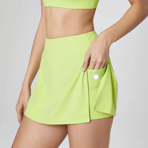 Sunscreen Breathable Spandex/Nylon Tennis Skirt Spring Summer New High Waist Sports Pleated Wholesale Tennis Skirts - Product Image 2