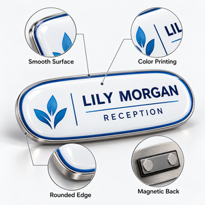 Placa de Identificación para Personal de Empresa, Insignia de Metal Personalizada con Logotipo de Uniforme de Empleado, Venta al Por Mayor OEM - Product Image 3