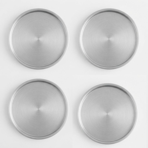 Stainless Steel <b>Coasters</b> Set Brushed Metal <b>Drink</b> <b>Coasters</b> For Coffee Mugs And Wine Glasses Wholesale Bar Restaurant Cup Mats - Product Image 1