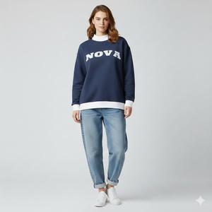 Women Casual Long Knitted Oversized Mockneck Pullover Winter Soft Loose Streetwear Fashion <b>Top</b> Front for Comfortable Daily Wear - Product Image 1