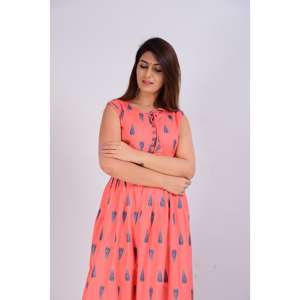 Traje Salwar Casual de Verano AARTI FASHION, Cintura Imperio, Silueta en A, Tejido Transpirable, Diseño Sencillo para Uso Diario - Product Image 4