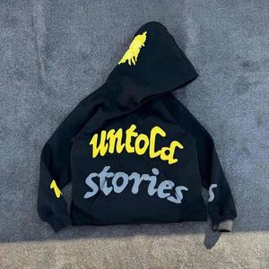 เสื้อฮู้ดดี้สตรีทแวร์สุดฮิตปี 2026 พิมพ์ลายกราฟิกตามสั่ง ปักลาย  ผ้าฟลีซหนา 550GSM แบบยูนิเซ็กซ์  ตกแต่งด้วยลายปักคริสตัล - Product Image 5