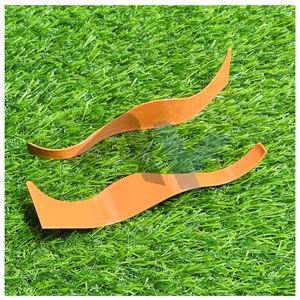 Navaja de barbero curva estilo dominicano Oem Grooming para hombres, color naranja, acero inoxidable, no recta, ligera. - Product Image 2