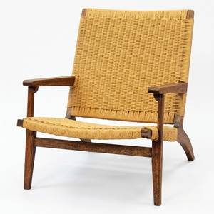 Sillón Reclinable de Madera de Teca Sólida con Tejido de Ratán Sintético, Acabado Natural, Diseño Moderno, No Plegable, para Dormitorio de Hotel - Product Image 2