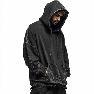 Baggy Distressed Winter Hoodie Women Pullover <b>Drop</b> Shoulder Winter Hoodie Women's Street <b>Acid</b> Wash Oversize Hood Tops - Product Image 6