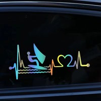 Autocollants en vinyle holographique personnalisés, autocollants adhésifs, résistants à l'eau, résistants aux UV, écologiques, réutilisables, décalcomanies pour carrosserie de voiture, logo