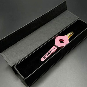 Pinces à épiler professionnelles de précision OEM, ensemble de 3 pièces, écologiques, légères, durables, en acier inoxydable rose, logo personnalisé - Product Image 3