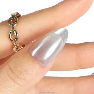 Glintnail French Gradient Magnetic Square ABS Press on Nails Gel Stick-On Reusable Medium Long Custom Logo Finger - Product Image 4