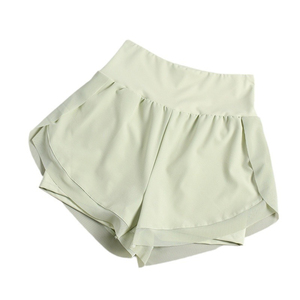 <b>Women's</b> Solid Color High Waist Skorts With Ruffles Elastic Waist Knitted Spandex Nylon Breathable Casual Style - Product Image 1