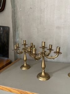 Three Arms Brass Antique Candle Holder For Wedding Occasion Table Display Decorative <b>Candelabra</b> Customizable Designs 2026 - Product Image 6