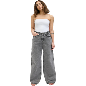 Jeans Vintage para Mujer 2025 OEM, Pantalones Casuales de Corte Regular, Estilo Urbano, Elásticos, de Tiro Medio, Acampanados y Transpirables - Product Image 1