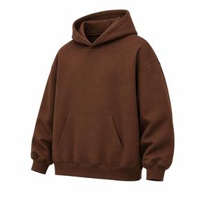 Sudadera con Capucha Extra Grande para Hombre, de Forro Polar, Color Sólido, Diseño Casual con Bolsillos, Manga Regular, Ropa de Otoño, Transpirable - Product Image 3