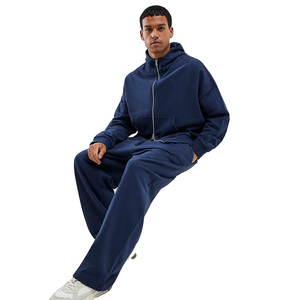 New 2026 High Quality Custom Men's Tracksuits Zip up Hoodie and Sweatpants Set Jogging Sweat Suits for Men - Product Image 2