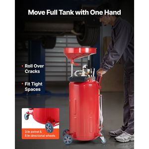 Drenador de Aceite Portátil de 21 Galones, Tanque de Drenaje de Fluidos Industrial Operado por Aire con Altura de Embudo Ajustable, Herramienta de Reparación Automotriz - Product Image 4