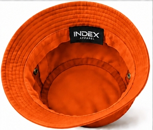 หมวกบักเก็ตสีส้ม Index Apparel ผ้าแคนวาส ปักโลโก้ด้านหน้า สไตล์ลำลอง ใส่ได้ทั้งชายหญิง สำหรับฤดูใบไม้ผลิและฤดูร้อน ขนาดผู้ใหญ่ - Product Image 4