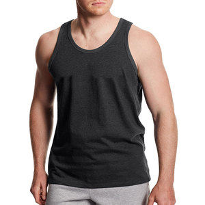 Débardeur de sport pour hommes, débardeur de voyage en coton noir pour l'entraînement et le fitness, idéal pour l'été - Product Image 1