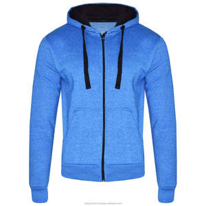 2024 Top marque hommes Gym à capuche veste couleur unie fermeture éclair automne sport haut d'entraînement couleur polaire entraînement sweats à capuche - Product Image 2