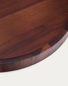 Plateau de service en bois massif, plateau décoratif en bois, plateau de cuisine en bois d'acacia finition foncée, certifié FSC 100% - Product Image 5