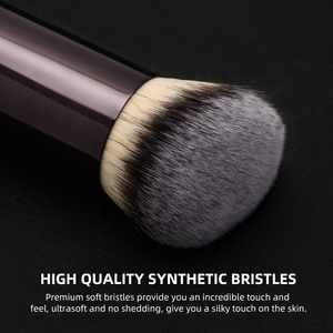 Bàn Chải Trang Điểm Đơn Giản Sang Trọng Bàn Chải Nhôm Xử Lý Mềm Vegan Tóc Đơn Foundation Blush <span class=keywords><strong>Brush</strong></span> - Product Image 5