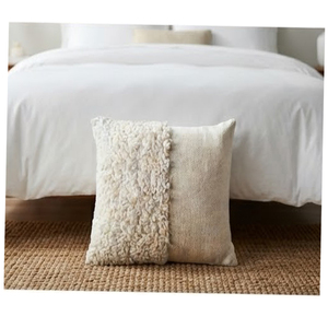 Funda de Almohada Tejida de Color Sólido, Estilo Cuadrado, Lavable, Decorativa, para Dormitorio, Sala de Estar, Sofá, Decoración del Hogar - Product Image 3