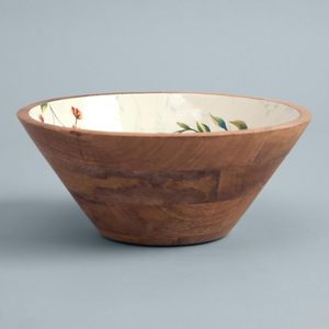 Printed <b>Mango</b> <b>Wood</b> <b>Bowl</b> Handmade Decorative Wooden Serving <b>Bowl</b> for Fruits Snacks Dry Fruits Salad Kitchen Dining Table and Home - Product Image 3