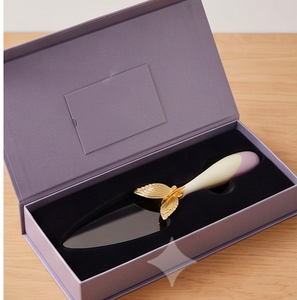 Butterfly Ceramic Handle Cake Server Stainless Steel Irregular Shape Perfect For Special Occasions And Home Entertaining - Product Image 4
