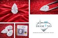 Berlian Buatan Laboratorium Bentuk Pir 3.02ct Fancy Vivid Green VS1 Cut, Bersertifikat IGI Model EC017728 untuk Pembuatan Perhiasan